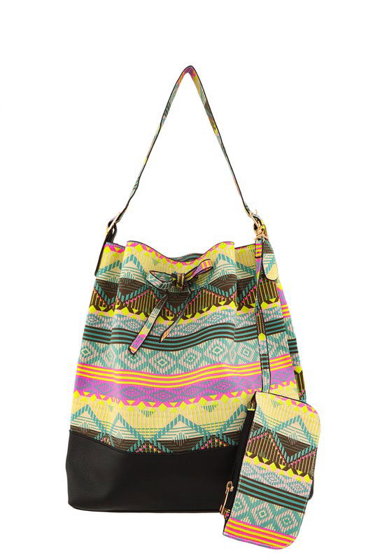 The Bohemian Chic Aztec Patterned Tote Bag - The Queens Hanger Boutique