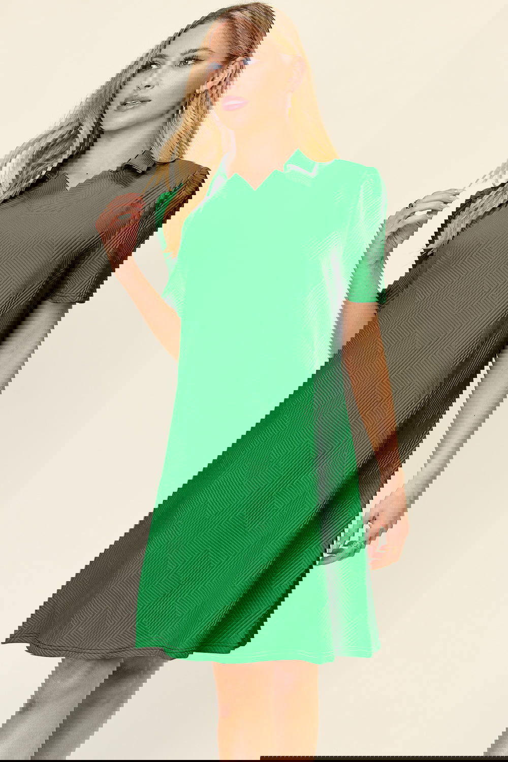 The Chic Textured Charm Dress S-3XL - The Queens Hanger Boutique