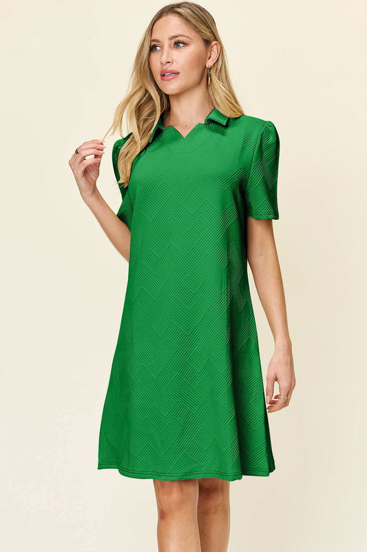 The Chic Textured Charm Dress S-3XL - The Queens Hanger Boutique
