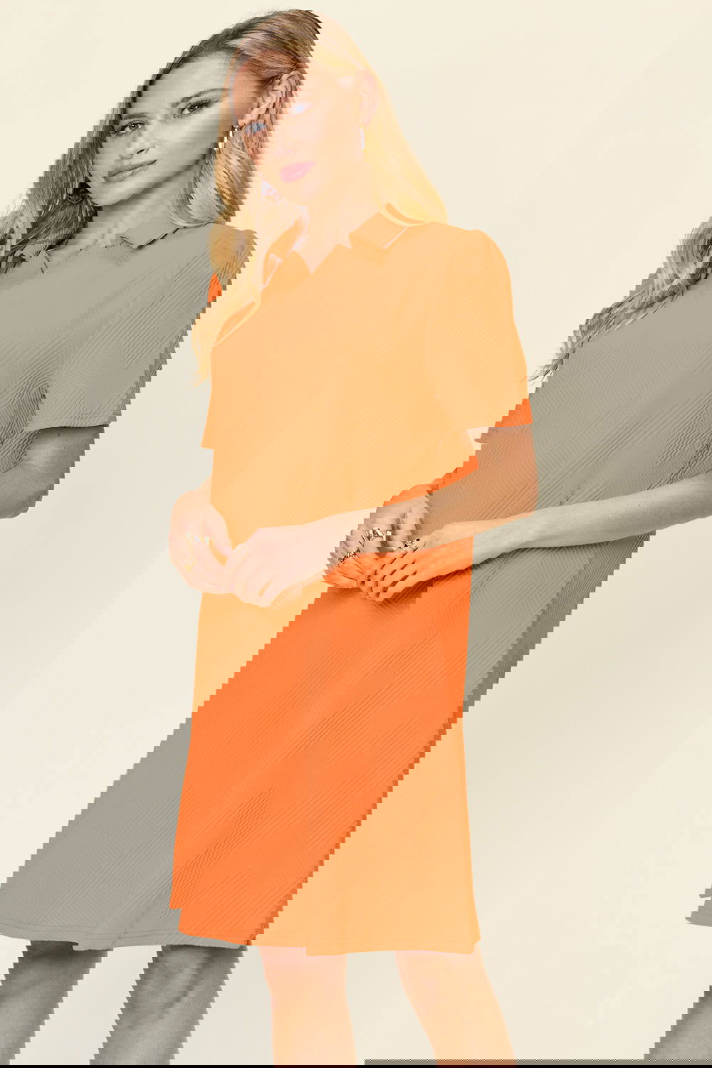 The Chic Textured Charm Dress S-3XL - The Queens Hanger Boutique