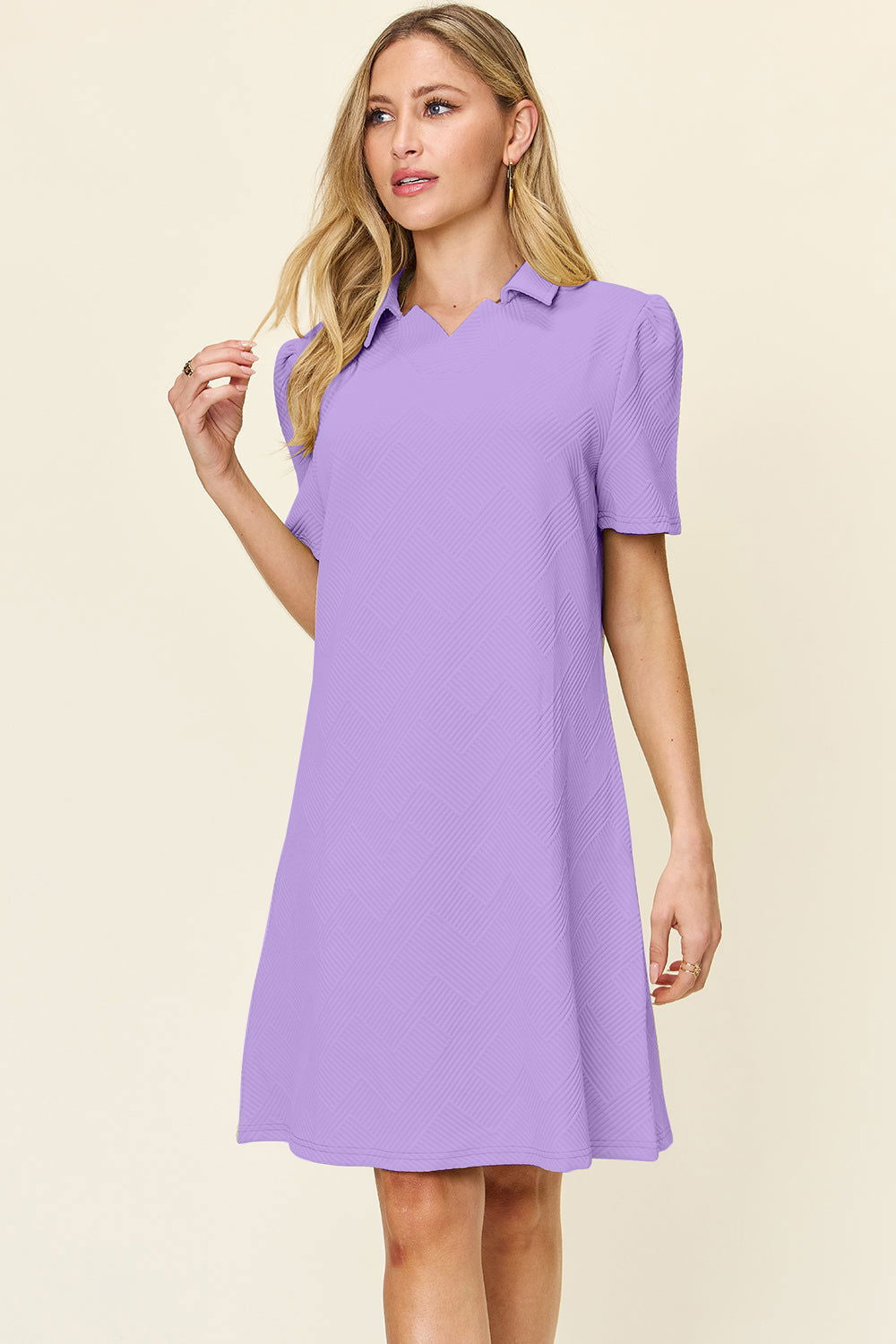 The Chic Textured Charm Dress S-3XL - The Queens Hanger Boutique