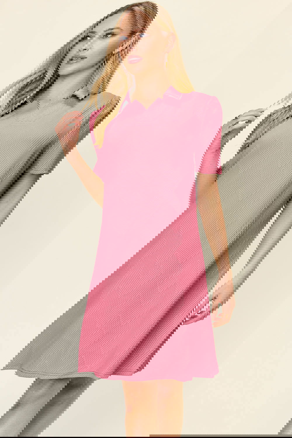 The Chic Textured Charm Dress S-3XL - The Queens Hanger Boutique