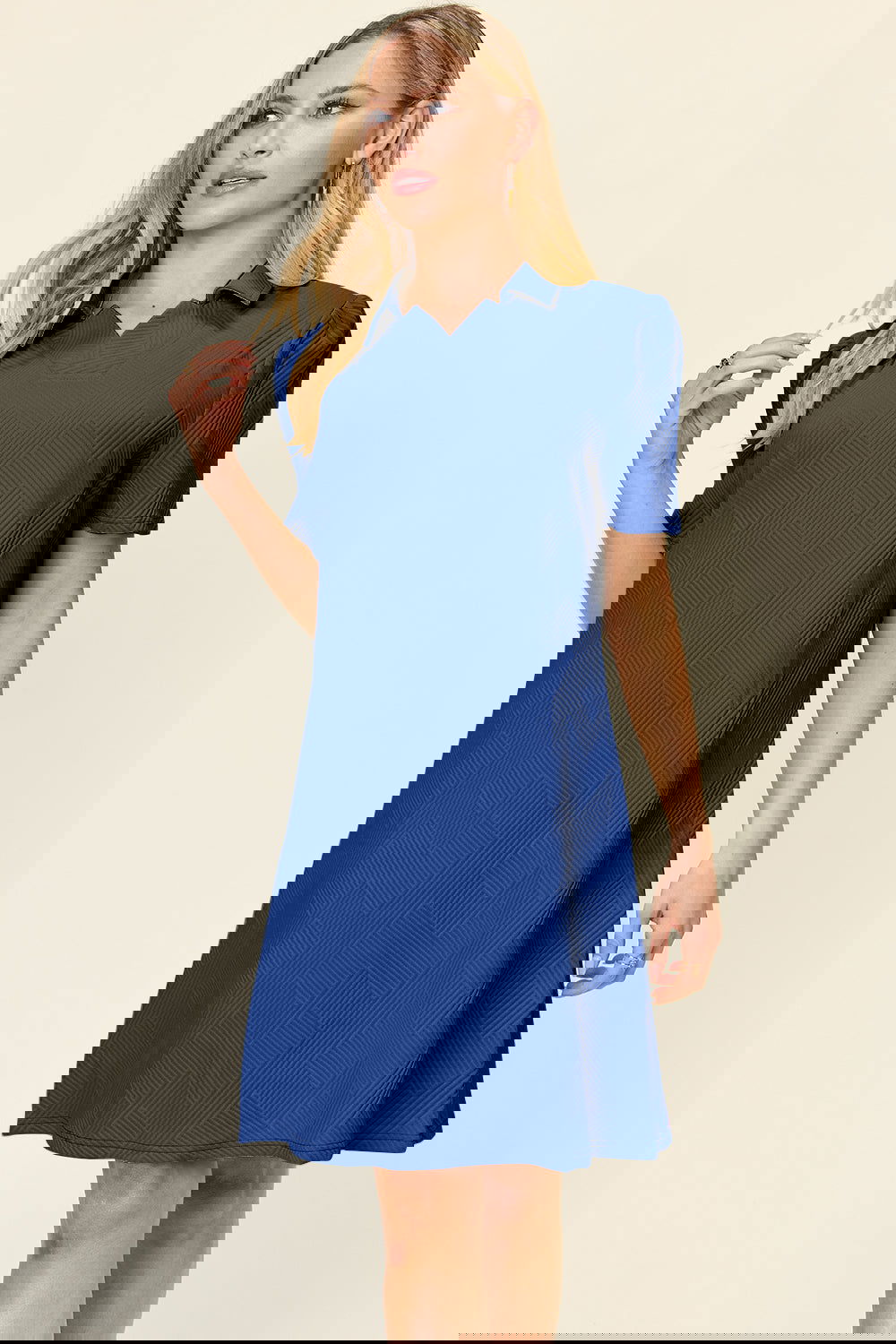 The Chic Textured Charm Dress S-3XL - The Queens Hanger Boutique