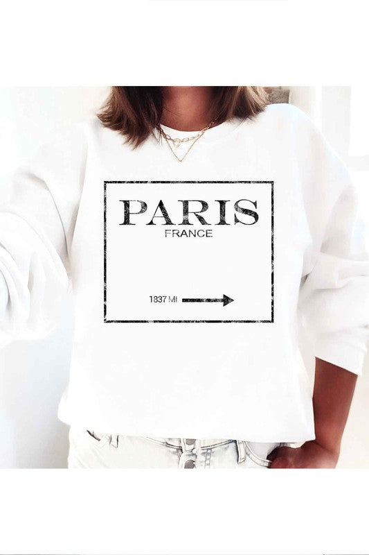 The Paris France Graphic Plus Size Sweatshirt - The Queens Hanger Boutique