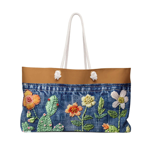 The Retro Cactus Weekender Bag - The Queens Hanger Boutique