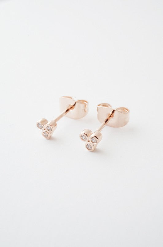 Trinity Crystal Stud Earrings -  - The Queens Hanger Boutique -