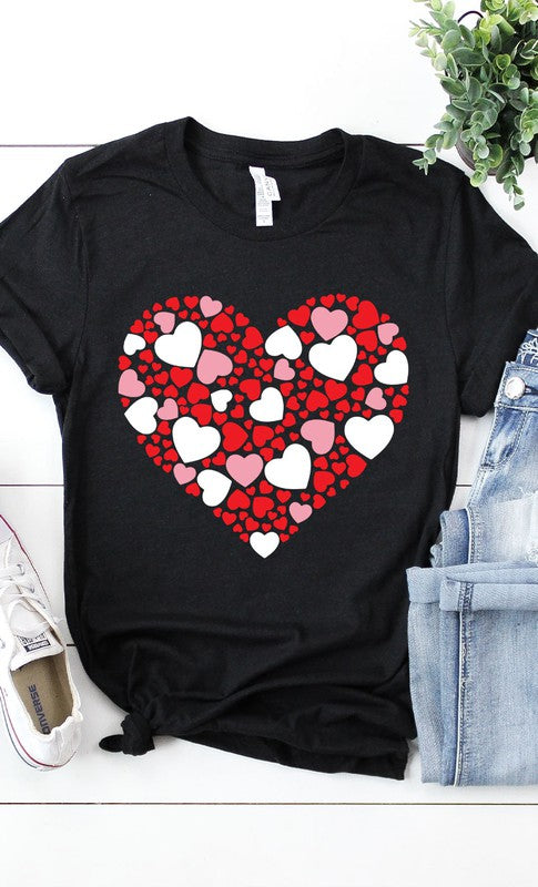 Multiple Heart Graphic Tee